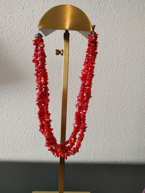 Jewelry - Red Multi-Strand Coral Necklace - Unbranded